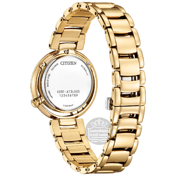 Citizen Eco-Drive - EM1113-82Y - horloge dames - ARCLY - Ladies - goldplated - groen - Afbeelding 4