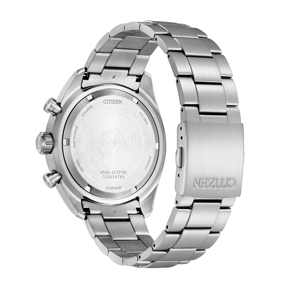 Citizen AT2480-81X horloge Eco-Drive Chrono Titanium Groen - Afbeelding 7