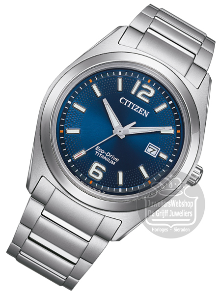 Citizen AW1641-81L horloge Eco-Drive Blauw Titanium - Afbeelding 3