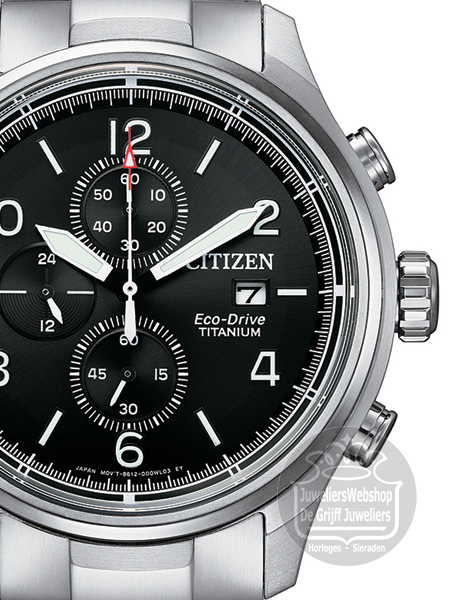 Citizen CA0810-88E horloge Eco-Drive Chrono Zwart Titanium - Afbeelding 2
