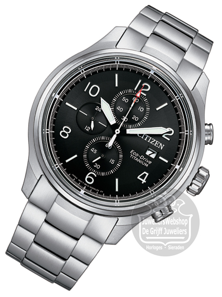 Citizen CA0810-88E horloge Eco-Drive Chrono Zwart Titanium - Afbeelding 4