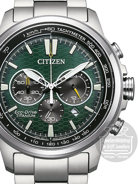 Citizen CA4570-88X horloge Eco-Drive Chrono Titanium Groen - Afbeelding 2
