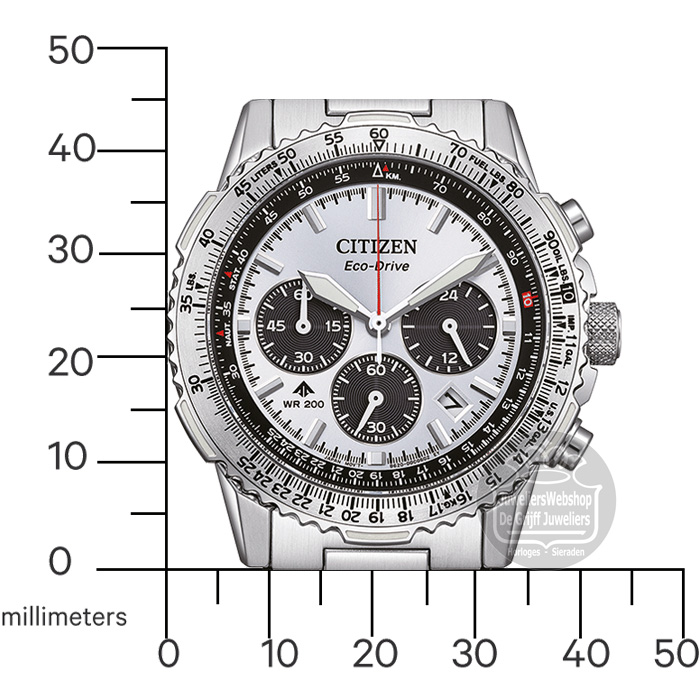 Citizen Promaster CA4660-61A horloge Eco-Drive Chrono Wit - Afbeelding 5