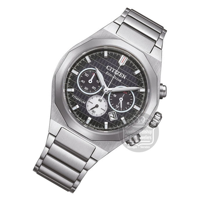 Citizen CA4690-51E horloge Eco-Drive Chrono Titanium Zwart - Afbeelding 5
