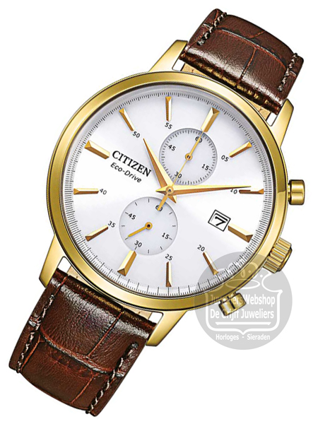 Citizen CA7062-15A horloge Eco-Drive Chrono goldplated - Afbeelding 3