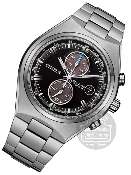 Citizen CA7090-87E horloge Eco-Drive Chrono Zwart Titanium - Afbeelding 4