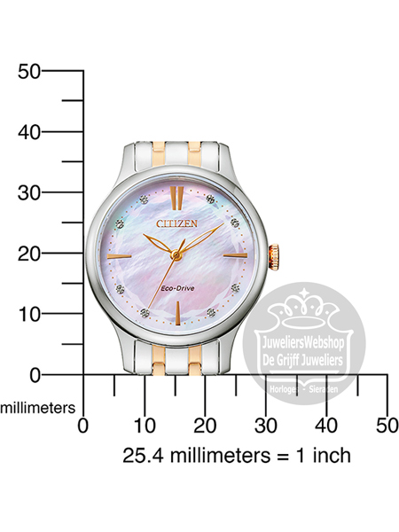 Citizen EM0896-89Y horloge dames Eco-Drive Bi Color - Afbeelding 3