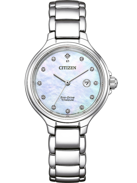Citizen Eco-Drive - EW2680-84D - horloge dames - titanium - wit