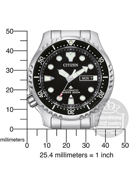 Citizen NY0140-80EE horloge Automatic Zwart - Afbeelding 4