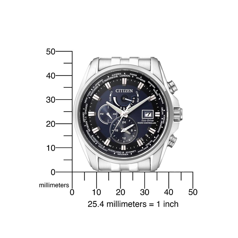Citizen Radio Controlled AT9030-55L horloge Dual Time Eco-Drive - Afbeelding 7