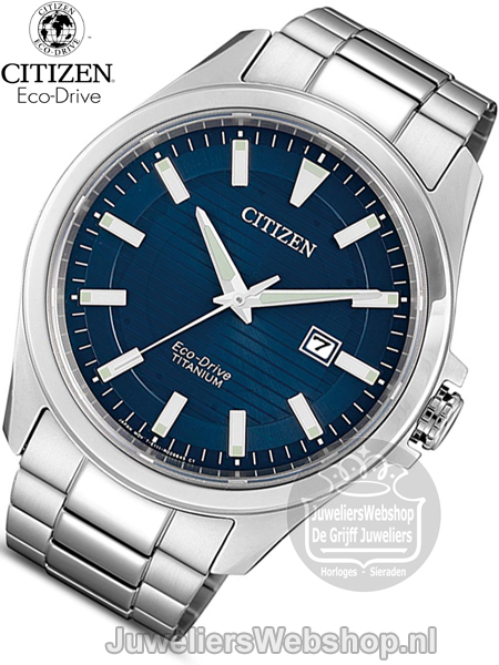 Citizen BM7470-84L horloge Eco-Drive Blauw Titanium - Afbeelding 2