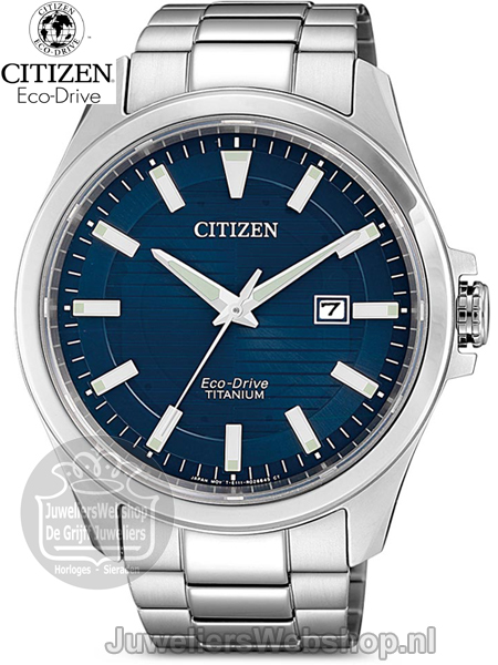 Citizen BM7470-84L horloge Eco-Drive Blauw Titanium - Afbeelding 6