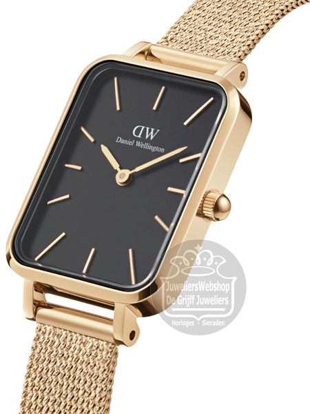 Daniel Wellington Horloge Quadro Pressed Evergold Black DW00100557 - Afbeelding 3