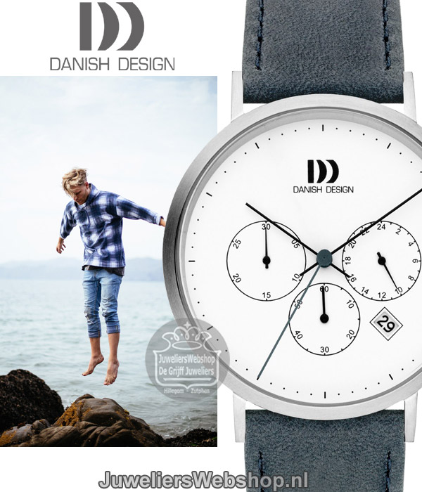 Danish Design horloge Berlin IQ22Q1245 Chrono Blauw - Afbeelding 4