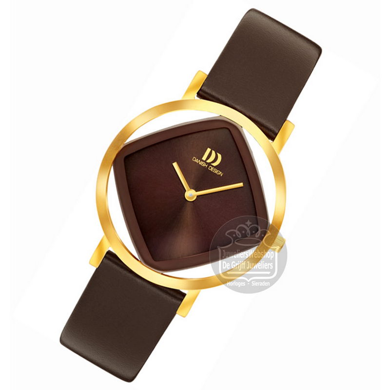 Danish Design horloge Pico IV18Q1300 Square Choco goldplated - Afbeelding 3