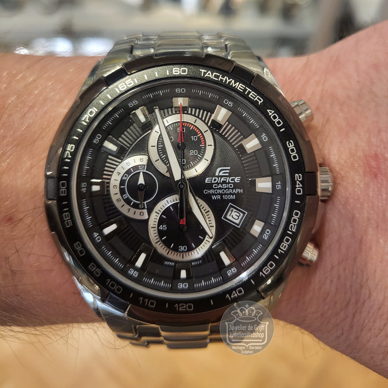 Casio EF-539D-1AVEF Edifice Chrono Staal - Afbeelding 6