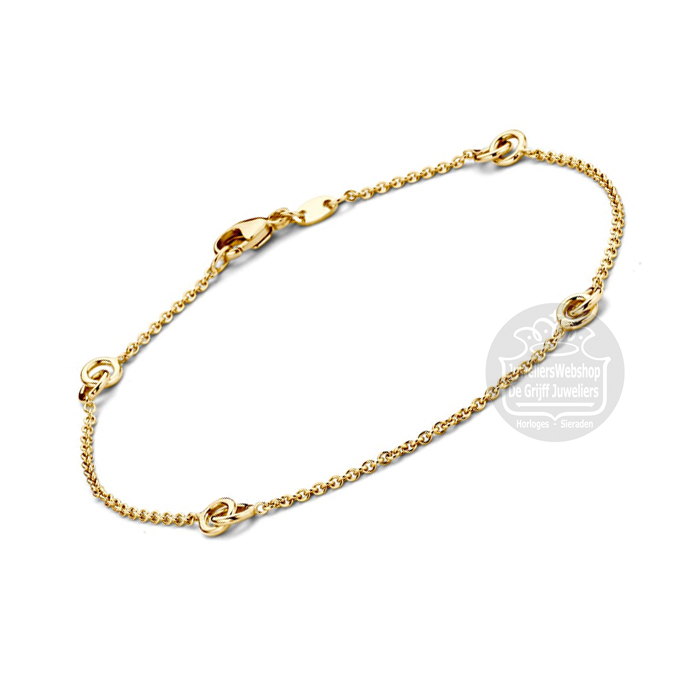 Excellent Jewelry Amband AP106885 geelgoud cirkels - Afbeelding 2