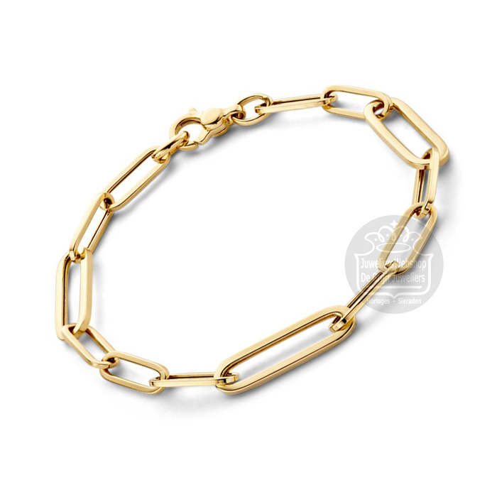 Excellent Jewelry Amband AP107242 geelgoud paperclip - Afbeelding 3