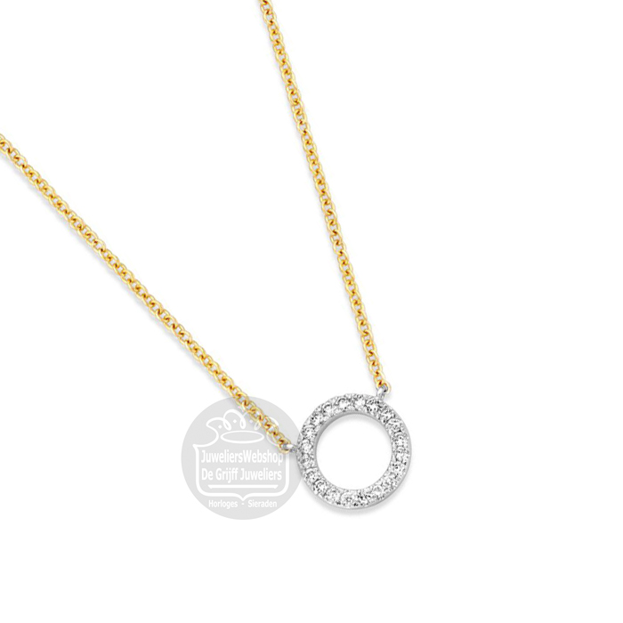 Excellent Jewelry Collier CG416471 bicolor briljant 0.11crt - Afbeelding 3