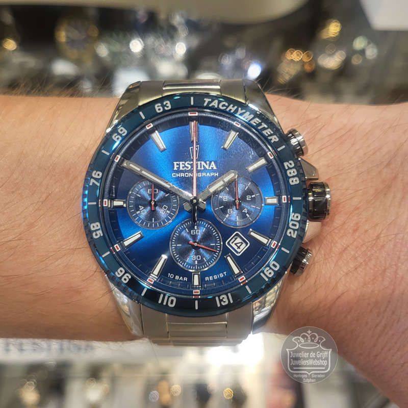 Festina F20560-3 Herenhorloge Chronograaf Blauw - Afbeelding 3