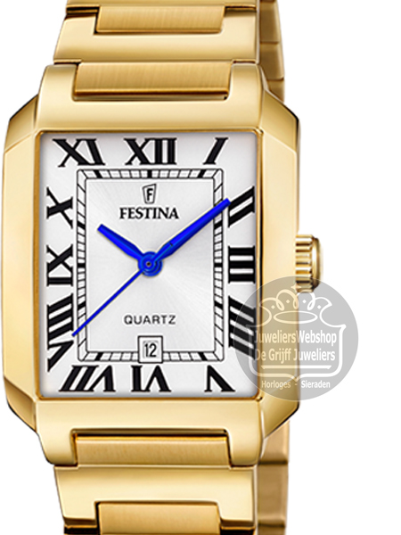 Festina F20680-1 dameshorloge On the Square Staal Goldplated - Afbeelding 3