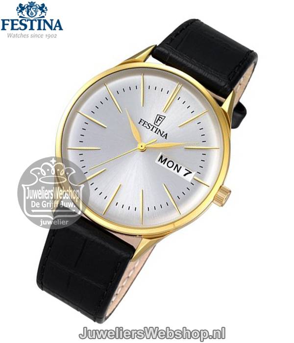 Festina F6838-1 Herenhorloge Edelstaal - Afbeelding 2