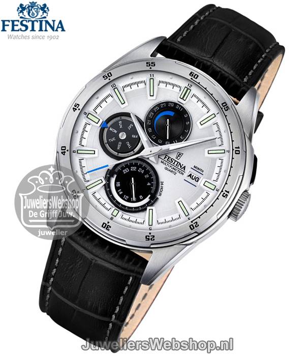 Festina F16877-1 Herenhorloge Multifunctie Zilver - Afbeelding 3