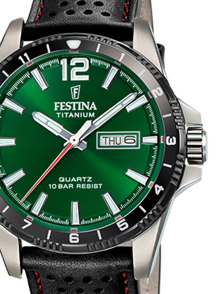 Festina F20699-3 Titanium Herenhorloge Groen - Afbeelding 3