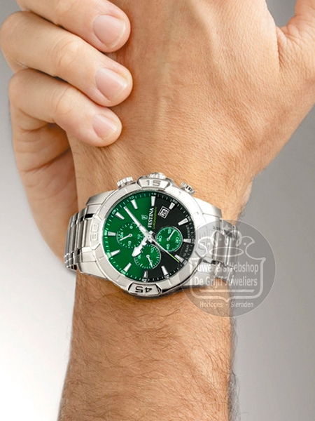 Festina F20704-5 Herenhorloge Chronograaf Groen - Afbeelding 4