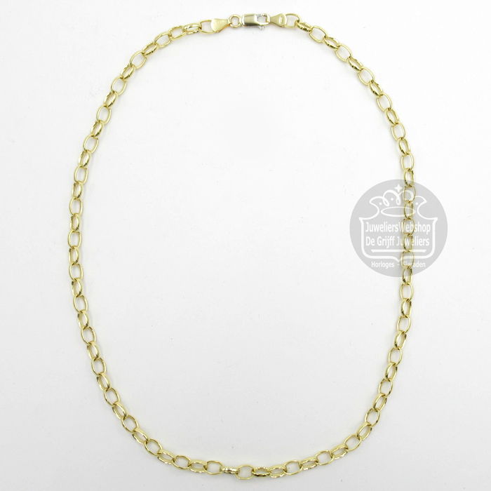 Fjory Bicolor Gouden Fantasie Jasseron Collier 40-JGW0545 45cm - Afbeelding 3