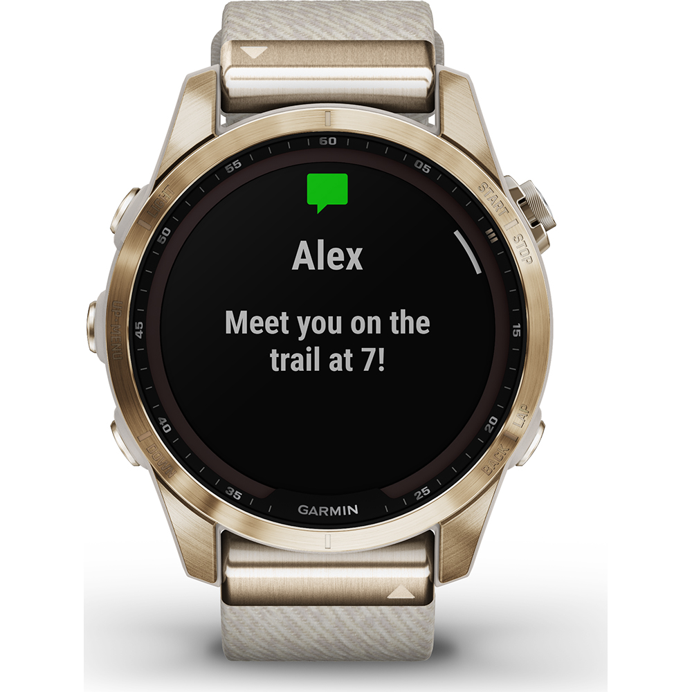 Garmin Fenix 7S Sapphire Solar horloge 010-02539-39 GPS 42mm nylon band - Afbeelding 3