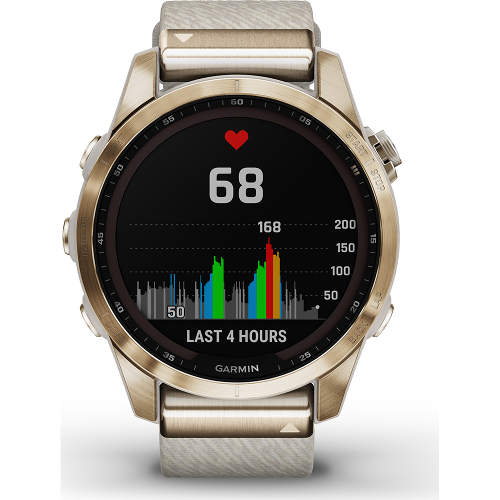 Garmin Fenix 7S Sapphire Solar horloge 010-02539-39 GPS 42mm nylon band - Afbeelding 6
