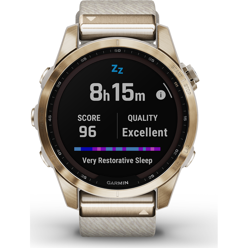 Garmin Fenix 7S Sapphire Solar horloge 010-02539-39 GPS 42mm nylon band - Afbeelding 7