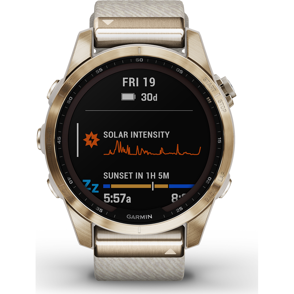 Garmin Fenix 7S Sapphire Solar horloge 010-02539-39 GPS 42mm nylon band - Afbeelding 8
