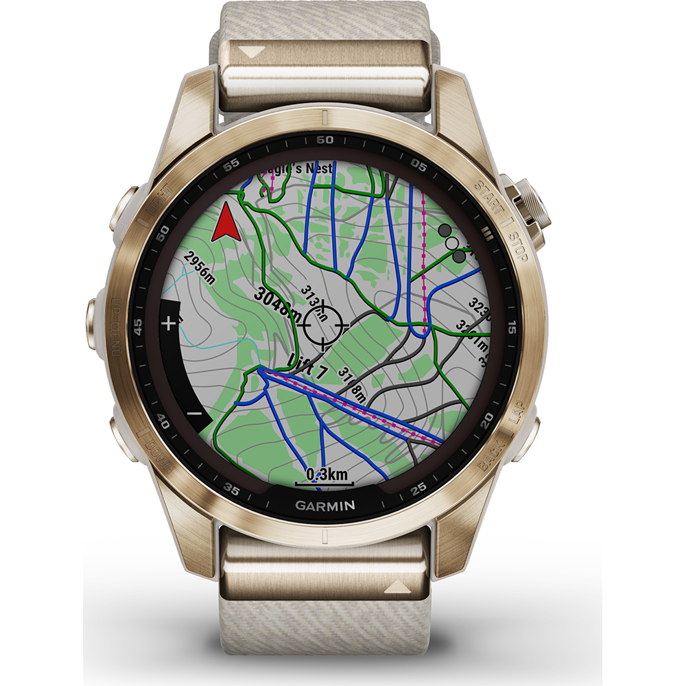 Garmin Fenix 7S Sapphire Solar horloge 010-02539-39 GPS 42mm nylon band - Afbeelding 9