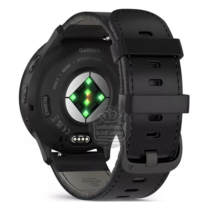 Garmin Venu 3 Amoled horloge 010-02784-52 GPS 45mm leren band - Afbeelding 4