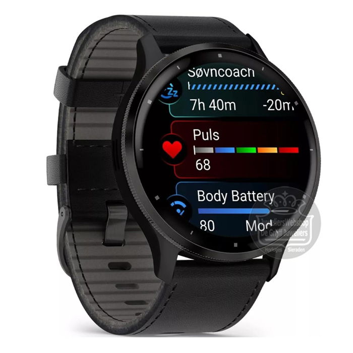 Garmin Venu 3 Amoled horloge 010-02784-52 GPS 45mm leren band - Afbeelding 6