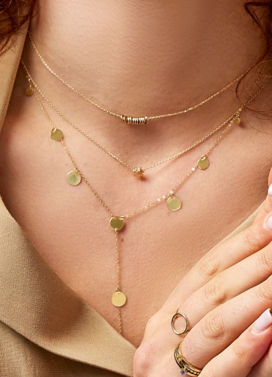 Jackie Gold Eleven Rings Necklace JKN20.086 - Afbeelding 3