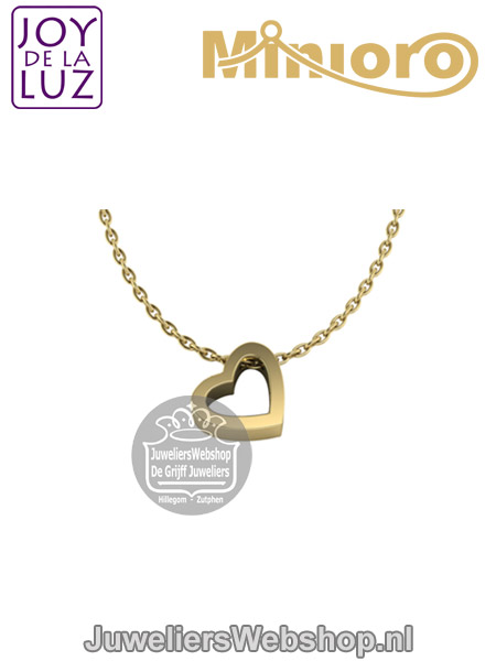 JOY de la LUZ Initials Yi-open-heart ketting Open Hart Goud - Afbeelding 2