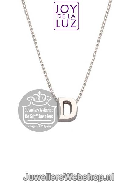 JOY de la LUZ Initials Si-D letter D ketting 38-41cm - Afbeelding 2