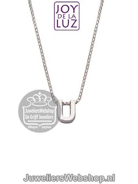 JOY de la LUZ Initials Si-U letter U ketting 38-41cm - Afbeelding 2