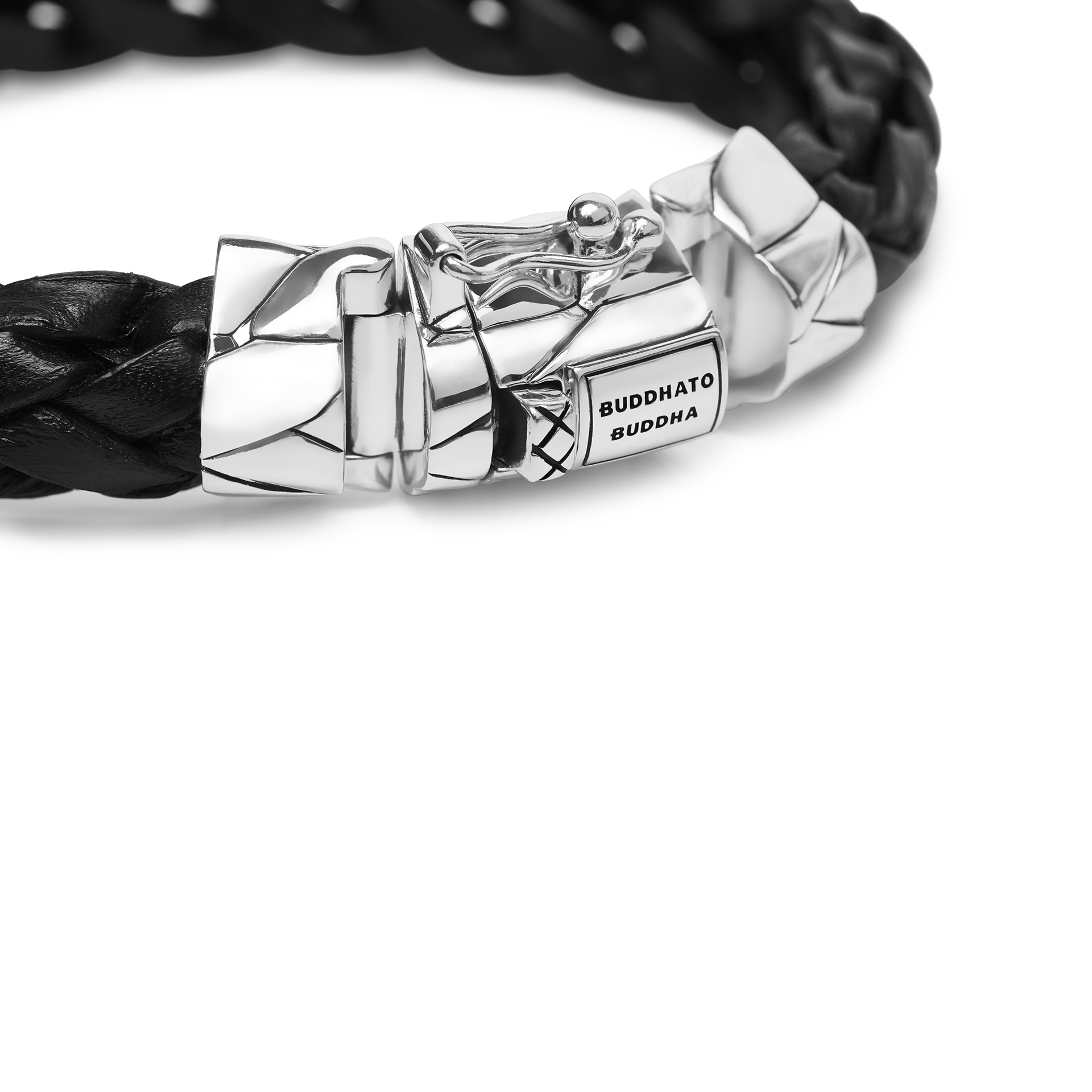 Buddha to Buddha Armband 127BL Mangky Leather Black Size E 19cm - Afbeelding 2