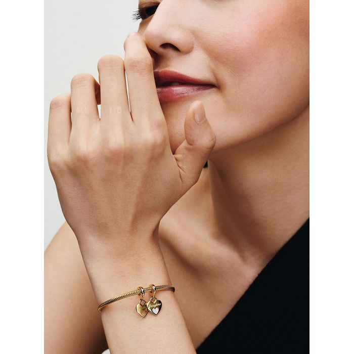 Pandora Bedel Goldplated Deelbare Moeder Dochter Charm 769187C01 - Afbeelding 2