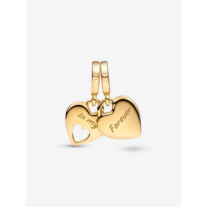Pandora Bedel Goldplated Deelbare Moeder Dochter Charm 769187C01 - Afbeelding 5