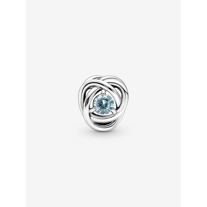 Pandora Bedel Silver Geboortesteen Maart Infinity Charm 790065C09 - Afbeelding 4