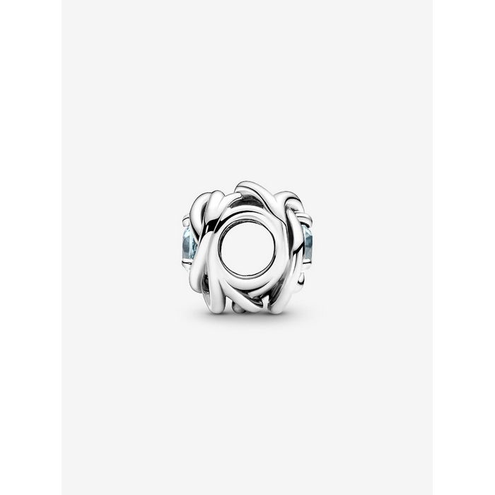 Pandora Bedel Silver Geboortesteen Maart Infinity Charm 790065C09 - Afbeelding 5