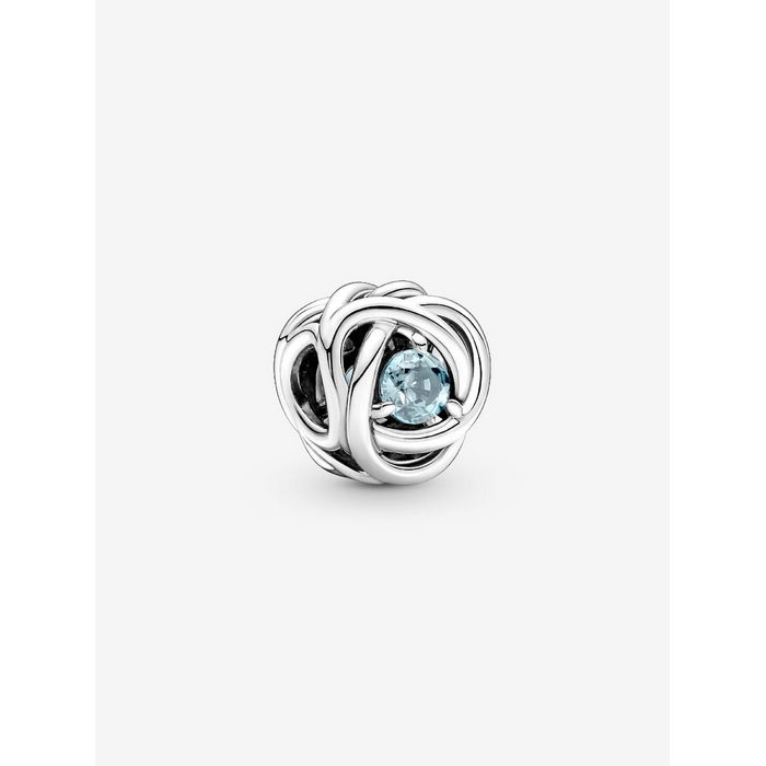 Pandora Bedel Silver Geboortesteen Maart Infinity Charm 790065C09