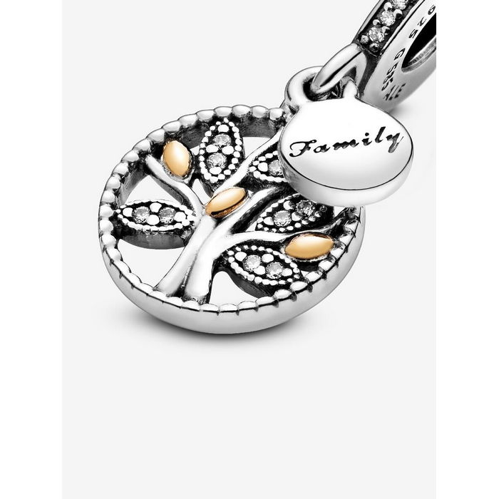 Pandora Bedel Bicolor Sparkling Stamboom Charm 791728CZ - Afbeelding 5