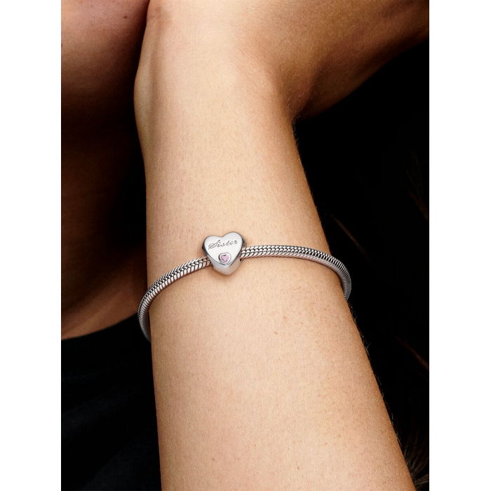 Pandora Bedel Silver Zus Hart Charm 791946PCZ - Afbeelding 3
