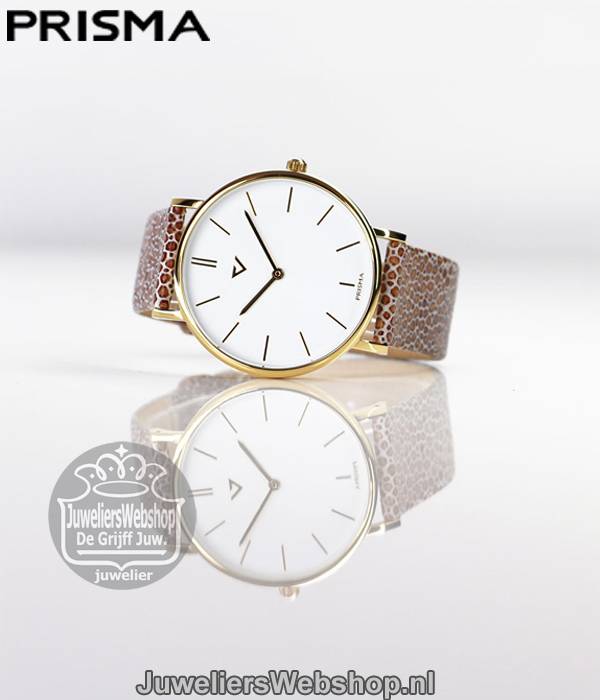 Prisma 100%NL Horloge P1628.856G Uni Beige - Afbeelding 5